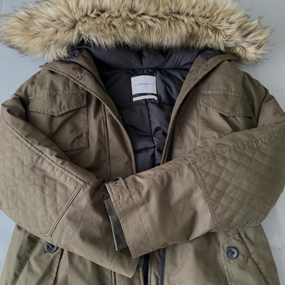 Aritzia Parka Community Paradigm Jacket Down Coat size XLarge Large Green - Picture 7 of 15